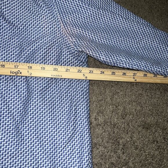 ROBERT GRAHAM LS Flip Cuff Button Front Zig/Zag Shirt SZ LG Cotton - Picture 7 of 9